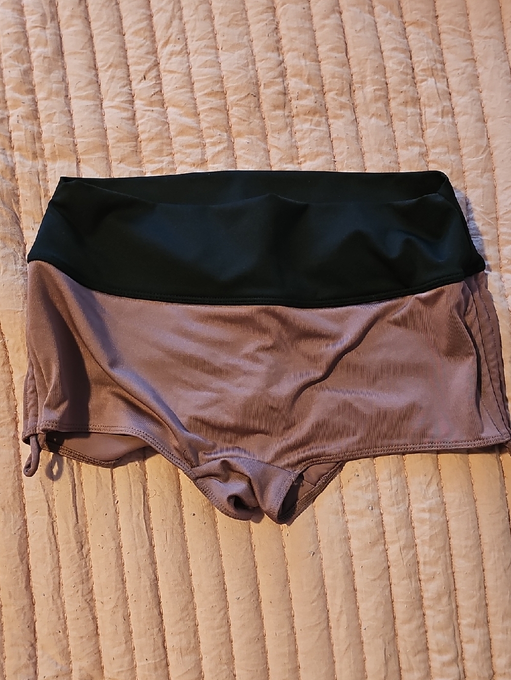 PINK Victoria's Secret Black Waistband Gym To Swim Mauve  Shorts Sz Small